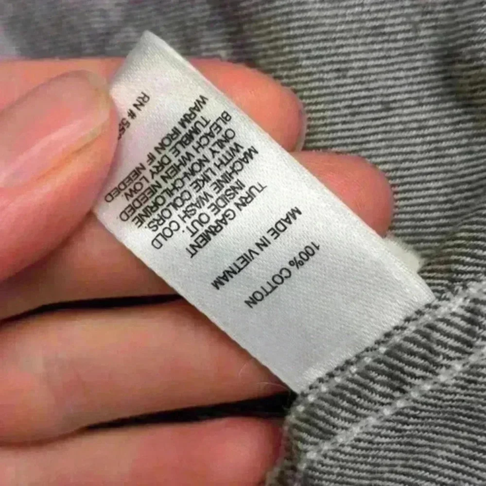 Express Gray/White Flannel Snap-Front Shirt - Picture 5 of 5